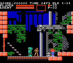 A screenshot of Castlevania 3 (NES)